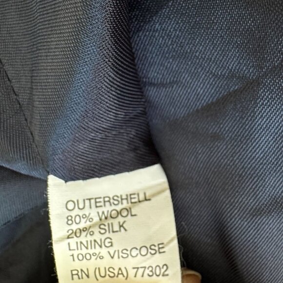 Zara Man Mens 40 Sport Coat Wool Silk 3 Button Navy Blue Blazer Jacket - Picture 13 of 15